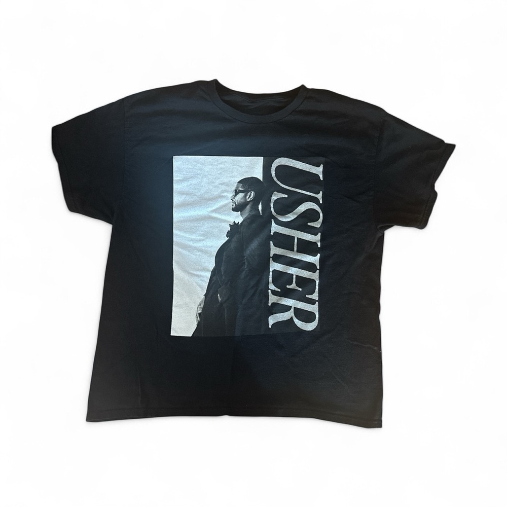 Usher 2024 Concert Black Graphic T-Shirt - EUC